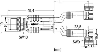 756-5514/040-010 WAGO Sensor-Aktor Kabel Bild 2