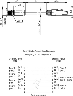 100017237 Telegärtner Sensor-Aktor Kabel Bild 2