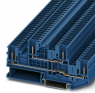 Doppelstockklemme, Zugfeder-/Steckanschluss, 0,08-4,0 mm², 22 A, 6 kV, blau, 3061512