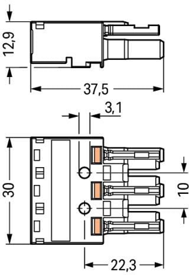 770-1243/076-000 WAGO Gerätesteckverbinder Bild 3