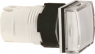 Meldeleuchte, beleuchtbar, Bund quadratisch, weiß, Frontring schwarz, Einbau-Ø 16 mm, ZB6CV1