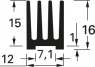 IC-Kühlkörper, 20.5 x 12 x 16 mm, 18 K/W, Schwarz eloxiert