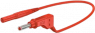 Messleitung mit (4 mm Lamellenstecker, gerade) auf (4 mm Lamellenstecker, gerade), 1 m, rot, PVC, 1,0 mm², CAT II