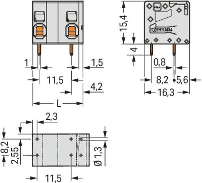 2624-1510 WAGO PCB Terminal Blocks Image 2