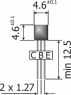 Bipolartransistor, PNP, -100 mA, -45 V, THT, TO-92, BC557BBK