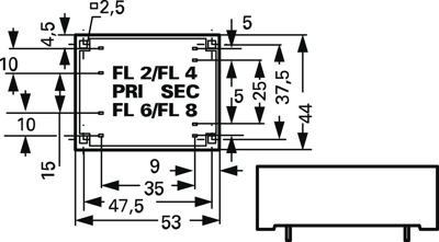 FL 4/12 Block PCB Transformers Image 2