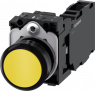 Drucktaster, gelb, unbeleuchtet, Einbau-Ø 22.3 mm, IP20/IP66/IP67/IP69/IP69K, 3SU1100-0AB30-1FA0