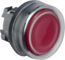 Drucktaster, unbeleuchtet, tastend, Bund rund, rot, Frontring silber, Einbau-Ø 22 mm, ZB4BP48