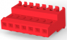 Buchsenleiste, 7-polig, RM 2.54 mm, gerade, rot, 3-640620-7