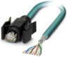 Netzwerkkabel, RJ45-Stecker, gerade auf offenes Ende, Cat 5, S/UTP, PUR, 2 m, blau