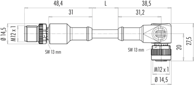 77 3634 3429 50003-0100 binder Sensor-Aktor Kabel Bild 2