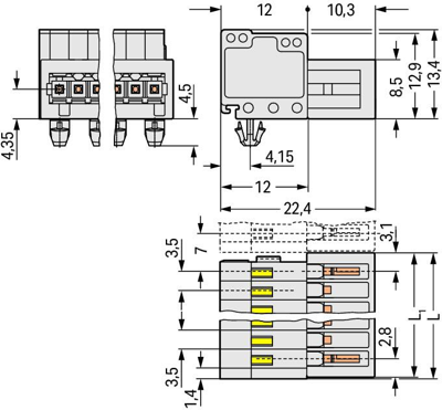 734-313/018-000 WAGO PCB Connection Systems Image 2