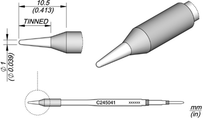 C245041 JBC Lötspitzen, Entlötspitzen und Heißluftdüsen