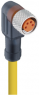 Sensor-Aktor Kabel, M8-Kabeldose, abgewinkelt auf offenes Ende, 4-polig, 7.5 m, PUR, gelb, 4 A, 14363