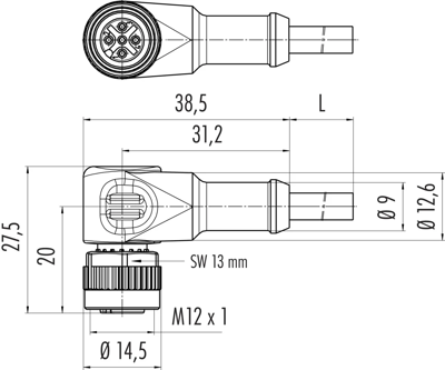 77 4434 0000 50003-0200 binder Sensor-Aktor Kabel Bild 2