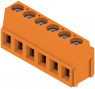 Leiterplattenklemme, 6-polig, RM 5.08 mm, 0,2-2,5 mm², 15 A, Schraubanschluss, orange, 9994150000