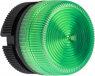 Meldeleuchte, beleuchtbar, Bund rund, grün, Frontring schwarz, Einbau-Ø 22 mm, ZA2BV033