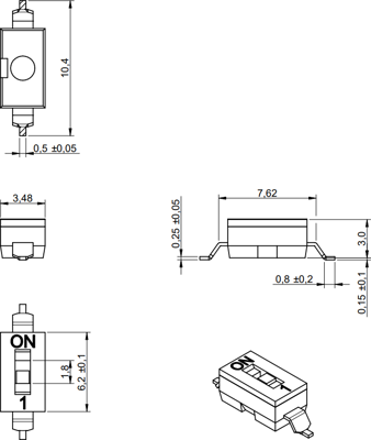 418121160801 Würth Elektronik eiSos Schiebeschalter und Kodierschalter Bild 2