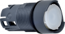 Drucktaster, beleuchtbar, tastend, Bund rund, Frontring schwarz, Einbau-Ø 16 mm, ZB6AW0