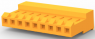 Buchsengehäuse, 9-polig, RM 3.96 mm, gerade, orange, 3-641217-9