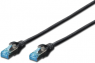 Patchkabel, RJ45-Stecker, gerade auf RJ45-Stecker, gerade, Cat 5e, SF/UTP, PVC, 0.5 m, schwarz