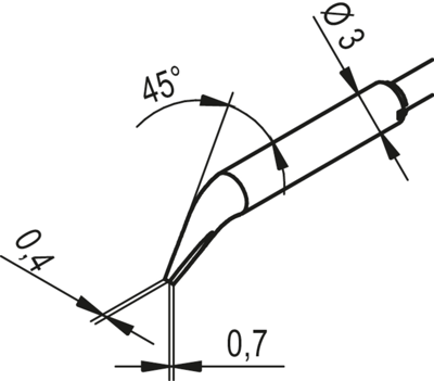 0462MDLF007/SB Ersa Lötspitzen, Entlötspitzen und Heißluftdüsen Bild 2