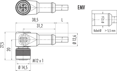 77 3534 0000 50703-0200 binder Sensor-Aktor Kabel Bild 2