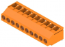 Leiterplattenklemme, 10-polig, RM 5 mm, 0,08-6,0 mm², 20 A, Schraubanschluss, orange, 2429580000