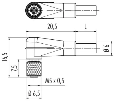 77 3454 0000 40004-0200 binder Sensor-Actuator Cables Image 2