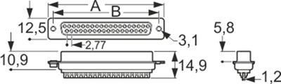 5-747909-2 AMP D-Sub Steckverbinder Bild 2