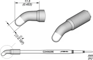 C245629E JBC Soldering tips, desoldering tips and hot air nozzles