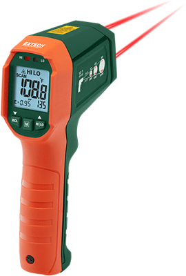 IR320 Extech Thermometer, Anzeigegeräte