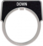 Bezeichnungsschild, bedruckt mit "DOWN", für Befehls und Meldegeräte, 9001KN210