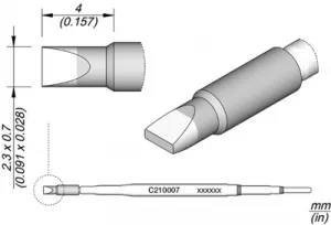 C210007 JBC Lötspitzen, Entlötspitzen und Heißluftdüsen