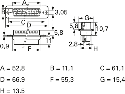 167296-1 AMP D-Sub Steckverbinder Bild 2