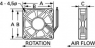 AC-Axiallüfter, 240 V, 80 x 80 x 25 mm, 28.8 m³/h, 30 dB, Kugellager, TRACO POWER, A08 T30 HWB