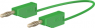 Messleitung mit (4 mm Stecker, gefedert, gerade) auf (4 mm Stecker, gefedert, gerade), 1.5 m, grün, PVC, 1,0 mm², CAT O