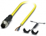 Sensor-Aktor Kabel, M12-Kabelstecker, gerade auf offenes Ende, 4-polig, 10 m, PVC, gelb, 4 A, 1409562