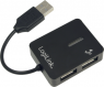 USB 2.0-Hub UA0139, schwarz