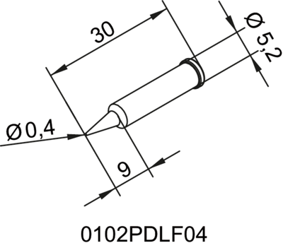 0102PDLF04 Ersa Lötspitzen, Entlötspitzen und Heißluftdüsen Bild 2