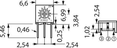 3362W-1-202LF Bourns Electronics GmbH Trimmer Potentiometers Image 2