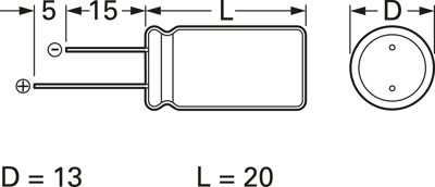 SK035M1000B5S-1320 Kemet Elektrolyt Kondensatoren Bild 2