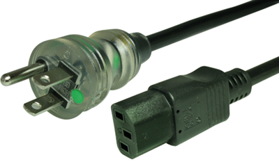 HG/TR-SJT3X16AWG-C13M/3,05M SW9005 FELLER Netzkabel