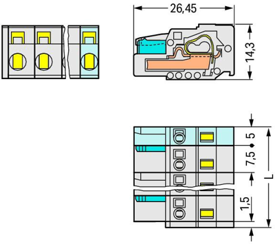 721-211/026-000 WAGO PCB Connection Systems Image 2