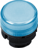 Meldeleuchte, beleuchtbar, Bund rund, blau, Frontring schwarz, Einbau-Ø 22 mm, ZA2BV06