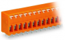 Leiterplattenklemme, 10-polig, RM 5.08 mm, 0,08-2,5 mm², 16 A, Käfigklemme, orange, 741-210