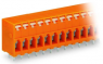 Leiterplattenklemme, 4-polig, RM 5.08 mm, 0,08-2,5 mm², 16 A, Käfigklemme, orange, 741-204