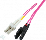 LWL-Patchkabel, E2000 auf LC-Duplex, 1 m, OM4, Multimode 50/125 µm