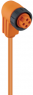 Sensor-Aktor Kabel, 7/8"-Kabeldose, abgewinkelt auf offenes Ende, 4-polig, 2 m, PVC, orange, 9 A, 98579