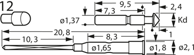 F67012B200G085 Feinmetall Prüfstifte